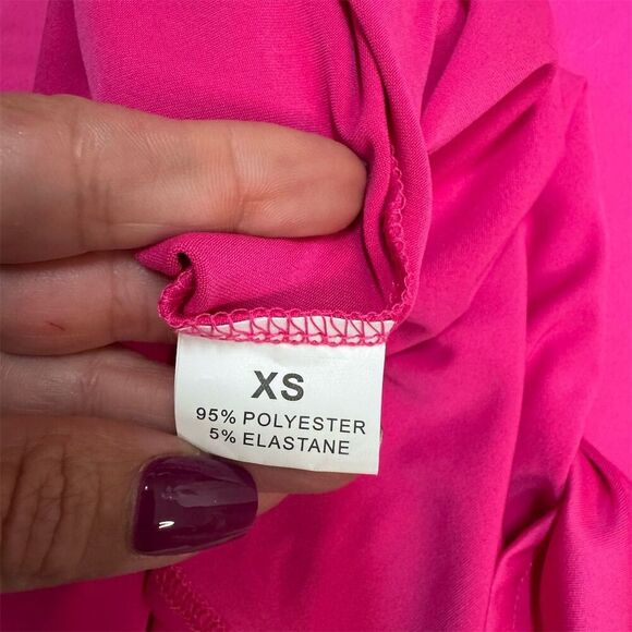 NWOT Another Chill XS Hot Pink Spaghetti Strap Bodycon Maxi Dress - Picture 5 of 6